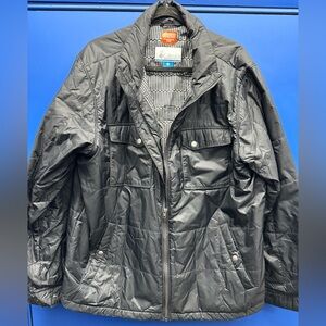 Columbia therma coil jacket navy blue.